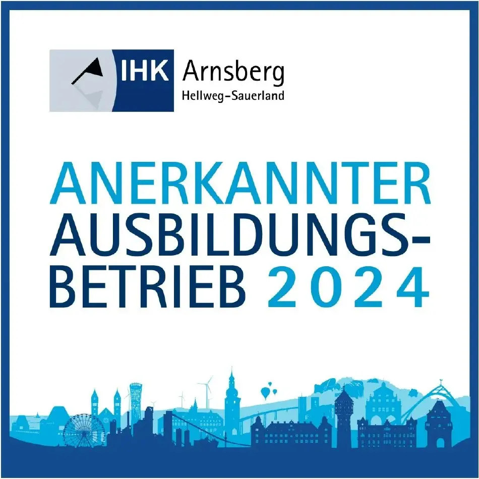 IHK Arnsberg Hellweg-Sauerland - Annerkannter Ausbildungsbetrieb 2024